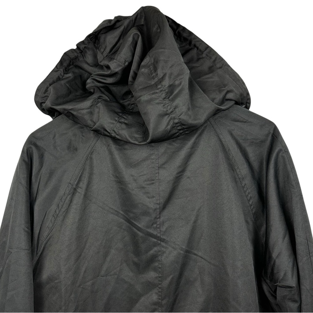Bella Donna Moda Italiana Hooded Lightweight Full Zip Up Utility Jacket Black - Picture 3 of 13